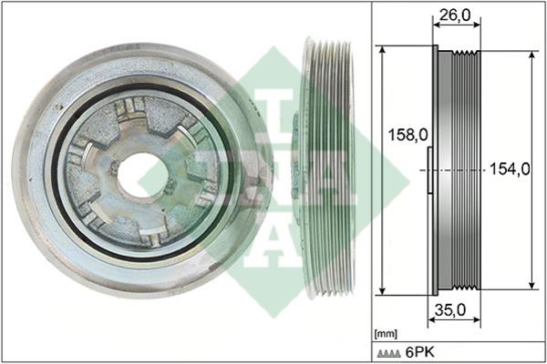 INA 544 0112 10 Pulley crankshaft 544011210: Buy near me in Poland at 2407.PL - Good price!