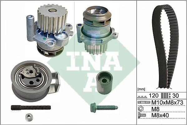 INA 530 0091 30 TIMING BELT KIT WITH WATER PUMP 530009130: Buy near me in Poland at 2407.PL - Good price!