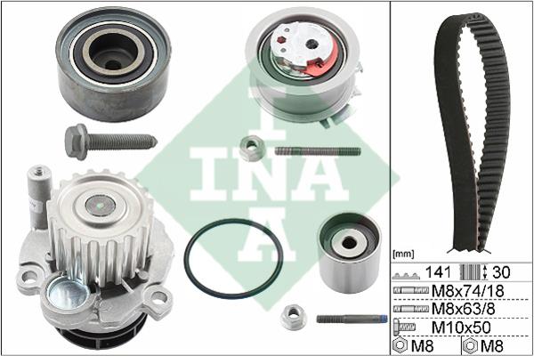 INA 530 0405 30 TIMING BELT KIT WITH WATER PUMP 530040530: Buy near me in Poland at 2407.PL - Good price!