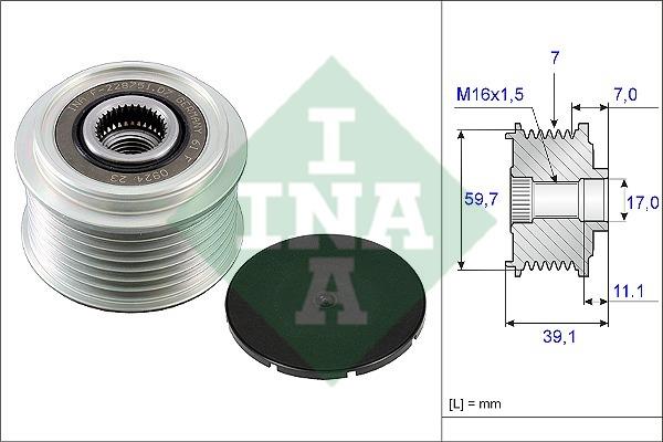 INA 535 0053 10 Freewheel clutch, alternator 535005310: Buy near me in Poland at 2407.PL - Good price!