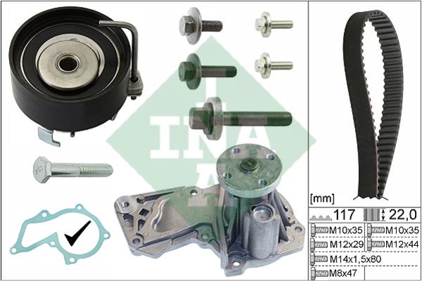 INA 530 0495 30 TIMING BELT KIT WITH WATER PUMP 530049530: Buy near me in Poland at 2407.PL - Good price!