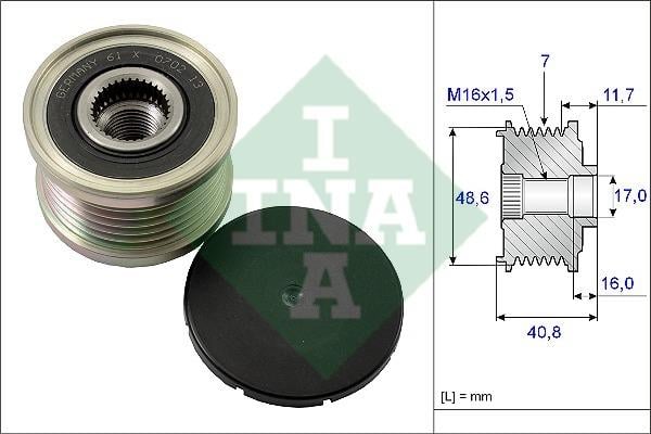 INA 535 0080 10 Freewheel clutch, alternator 535008010: Buy near me at 2407.PL in Poland at an Affordable price!