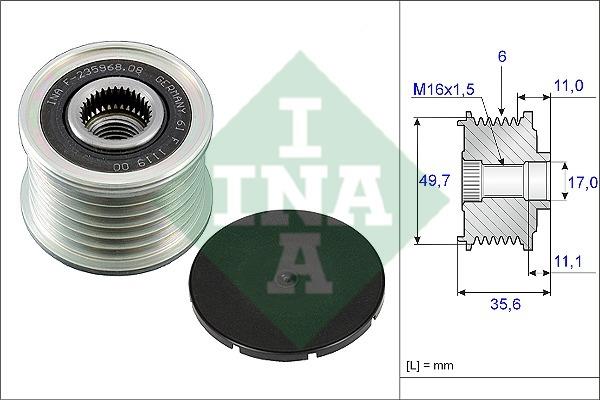INA 535 0086 10 Freewheel clutch, alternator 535008610: Buy near me at 2407.PL in Poland at an Affordable price!
