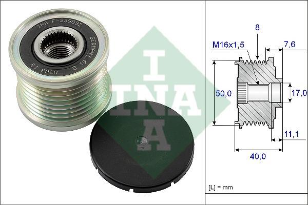 INA 535 0119 10 Freewheel clutch, alternator 535011910: Buy near me in Poland at 2407.PL - Good price!