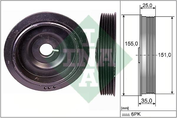 INA 544 0090 10 Pulley crankshaft 544009010: Buy near me in Poland at 2407.PL - Good price!