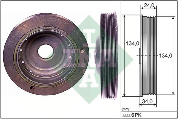 INA 544 0091 10 Pulley crankshaft 544009110: Buy near me in Poland at 2407.PL - Good price!