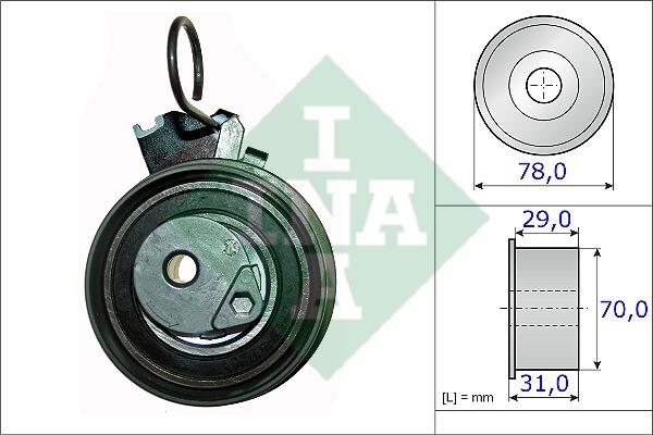 INA 531 0532 10 Tensioner pulley, timing belt 531053210: Buy near me in Poland at 2407.PL - Good price!