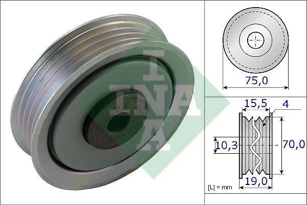 INA 531 0845 10 V-ribbed belt tensioner (drive) roller 531084510: Buy near me at 2407.PL in Poland at an Affordable price!