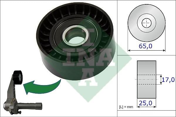 INA 531 0866 10 V-ribbed belt tensioner (drive) roller 531086610: Buy near me in Poland at 2407.PL - Good price!