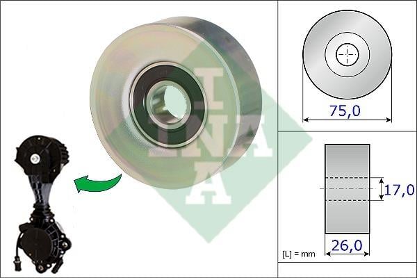 INA 532 0676 10 Idler Pulley 532067610: Buy near me in Poland at 2407.PL - Good price!