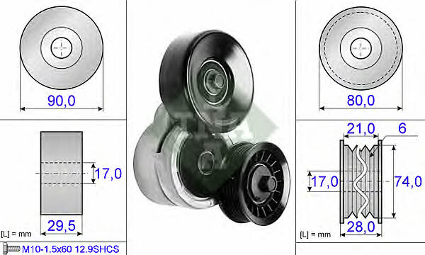 INA 534 0197 10 DRIVE BELT TENSIONER 534019710: Buy near me in Poland at 2407.PL - Good price!