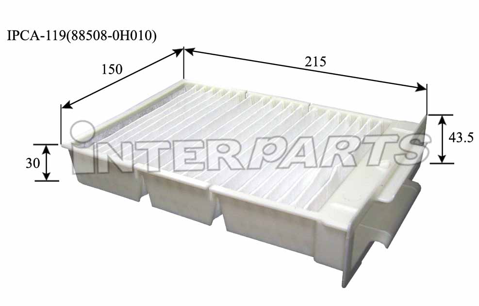 Interparts filter IPCA-119 Filtr kabinowy IPCA119: Dobra cena w Polsce na 2407.PL - Kup Teraz!