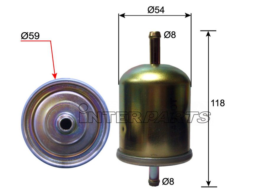 Interparts filter IPF-205 Фільтр палива IPF205: Приваблива ціна - Купити у Польщі на 2407.PL!