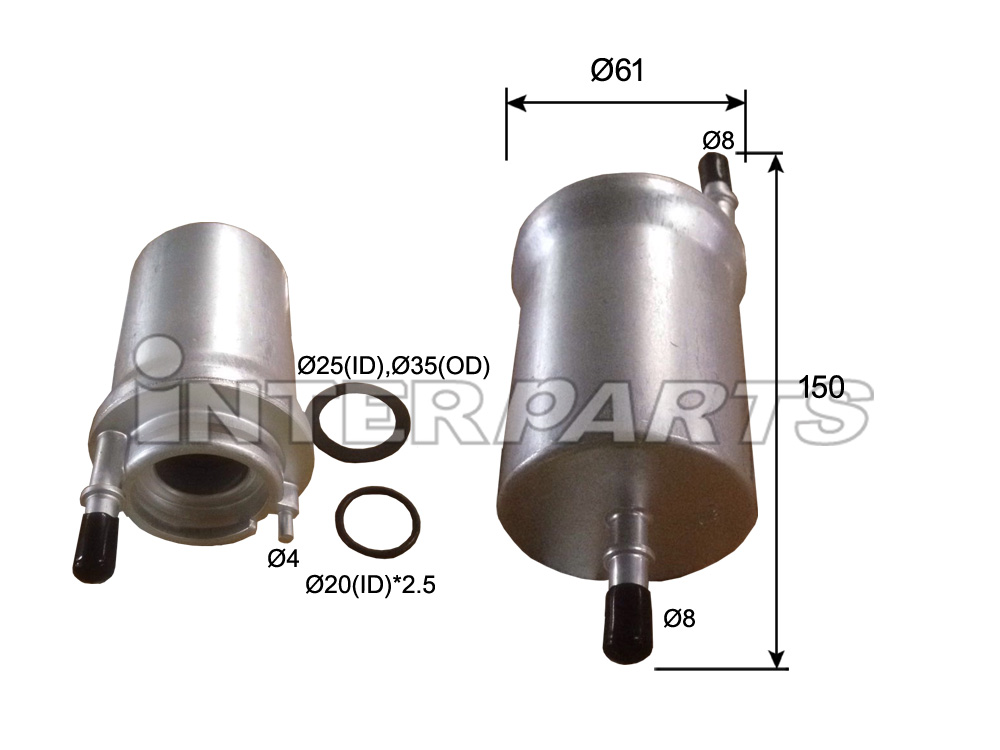 Interparts filter IPUF-509 Топливный фильтр IPUF509: Отличная цена - Купить в Польше на 2407.PL!