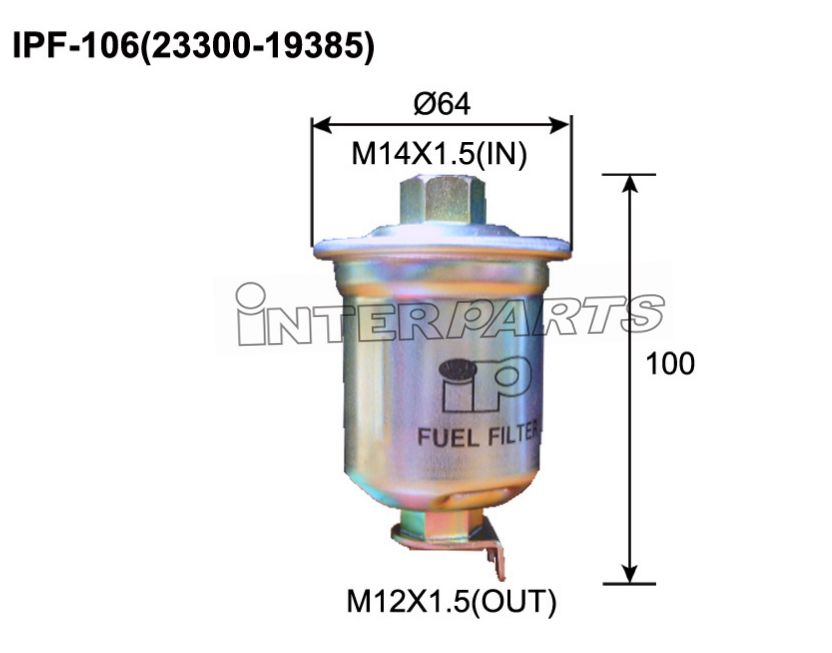 Interparts filter IPF-106 Топливный фильтр IPF106: Отличная цена - Купить в Польше на 2407.PL!