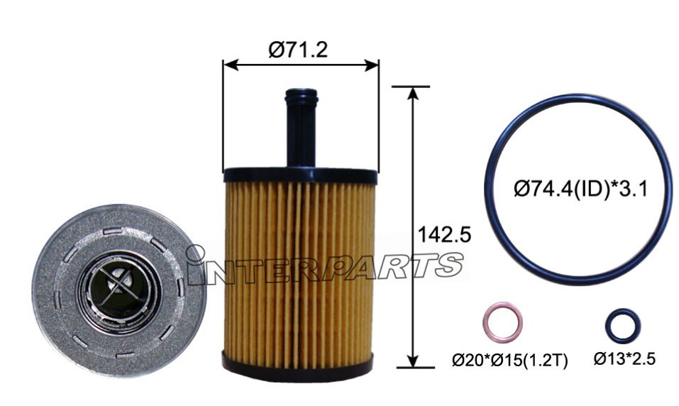 Interparts filter IPEO-734 Oil Filter IPEO734: Buy near me in Poland at 2407.PL - Good price!