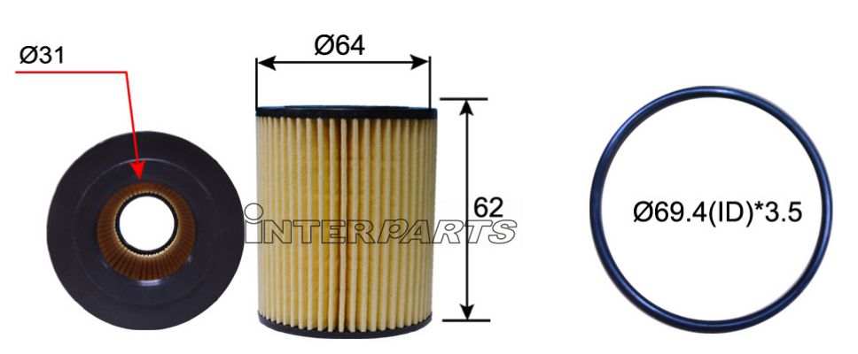 Interparts filter IPEO-745 Масляный фильтр IPEO745: Отличная цена - Купить в Польше на 2407.PL!