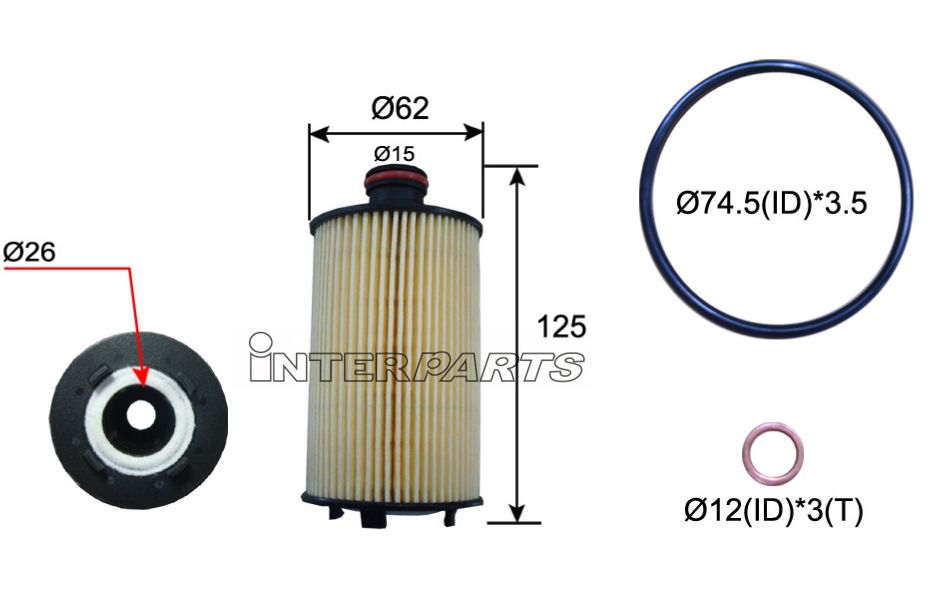 Interparts filter IPEO-838 Фільтр масляний IPEO838: Приваблива ціна - Купити у Польщі на 2407.PL!