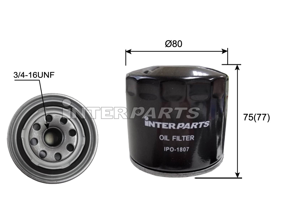 Interparts filter IPO-1807 Oil Filter IPO1807: Buy near me in Poland at 2407.PL - Good price!