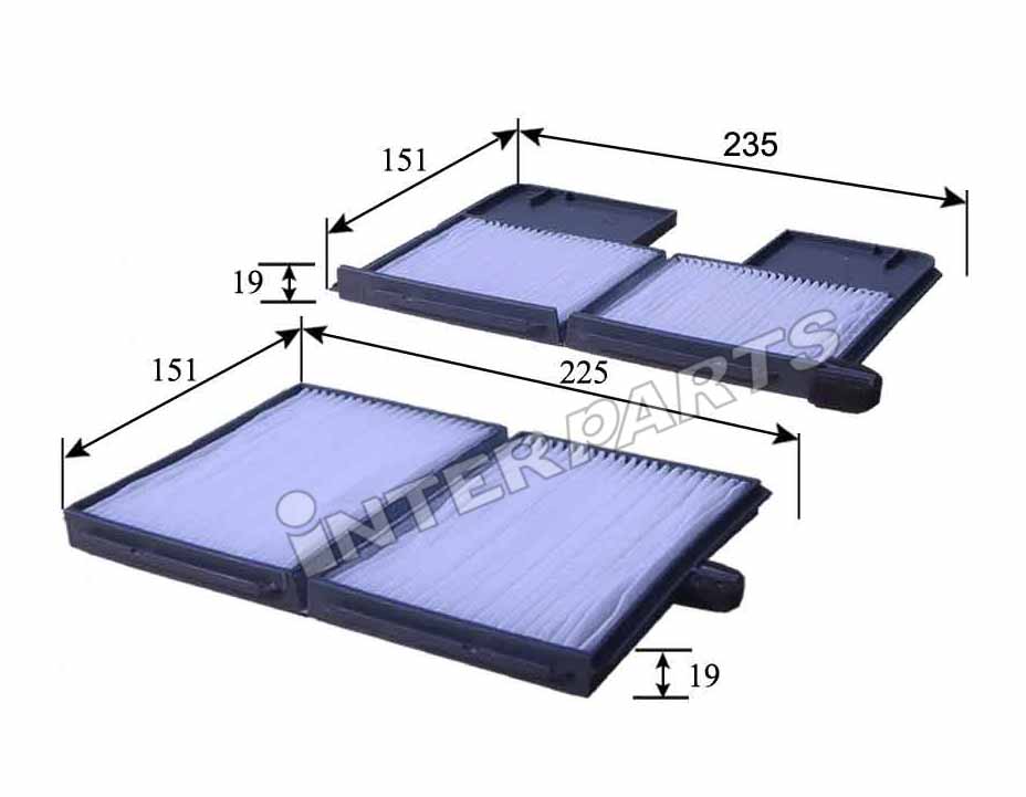 Interparts filter IPCA-104 Filtr kabinowy IPCA104: Dobra cena w Polsce na 2407.PL - Kup Teraz!