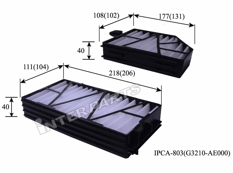 Interparts filter IPCA-803 Filtr kabinowy IPCA803: Dobra cena w Polsce na 2407.PL - Kup Teraz!