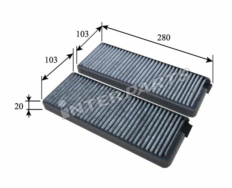 Interparts filter IPCA-D003C Filtr kabinowy IPCAD003C: Atrakcyjna cena w Polsce na 2407.PL - Zamów teraz!