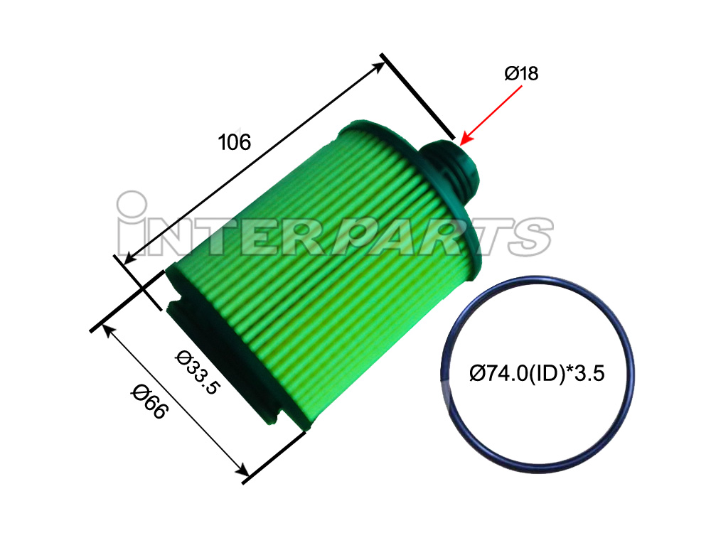 Interparts filter IPEO-839 Фільтр масляний IPEO839: Приваблива ціна - Купити у Польщі на 2407.PL!