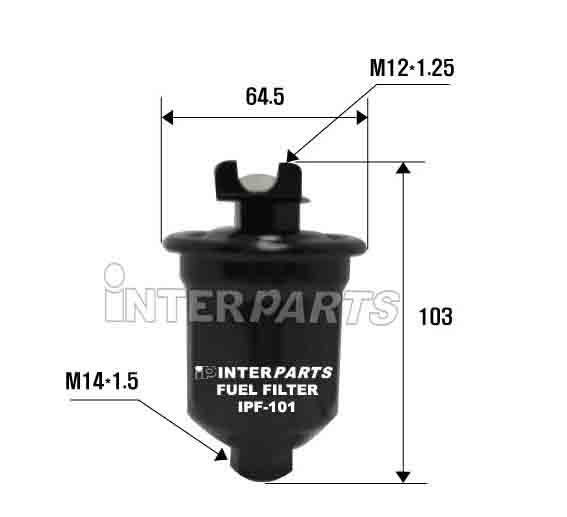 Interparts filter IPF-107 Fuel filter IPF107: Buy near me in Poland at 2407.PL - Good price!