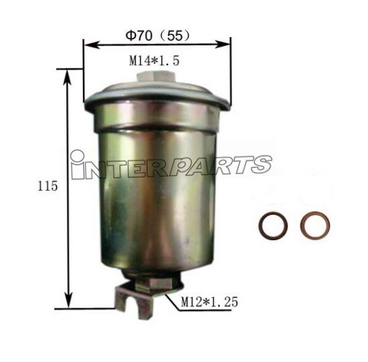 Interparts filter IPF-155 Fuel filter IPF155: Buy near me in Poland at 2407.PL - Good price!