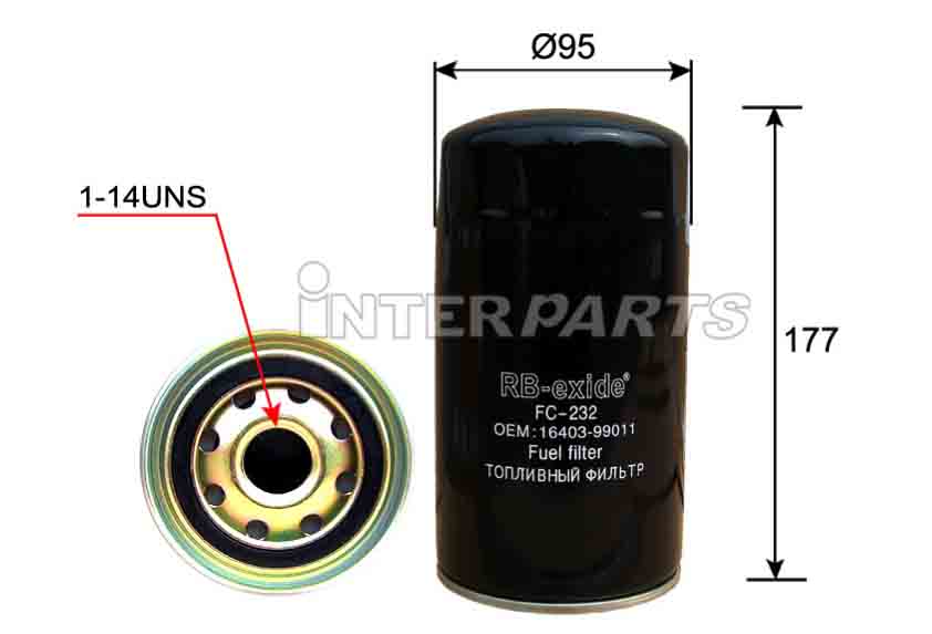 Interparts filter IPF-218 Фільтр палива IPF218: Приваблива ціна - Купити у Польщі на 2407.PL!