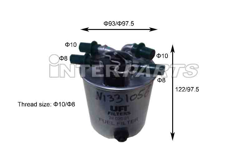Interparts filter IPF-229TV Фільтр палива IPF229TV: Приваблива ціна - Купити у Польщі на 2407.PL!