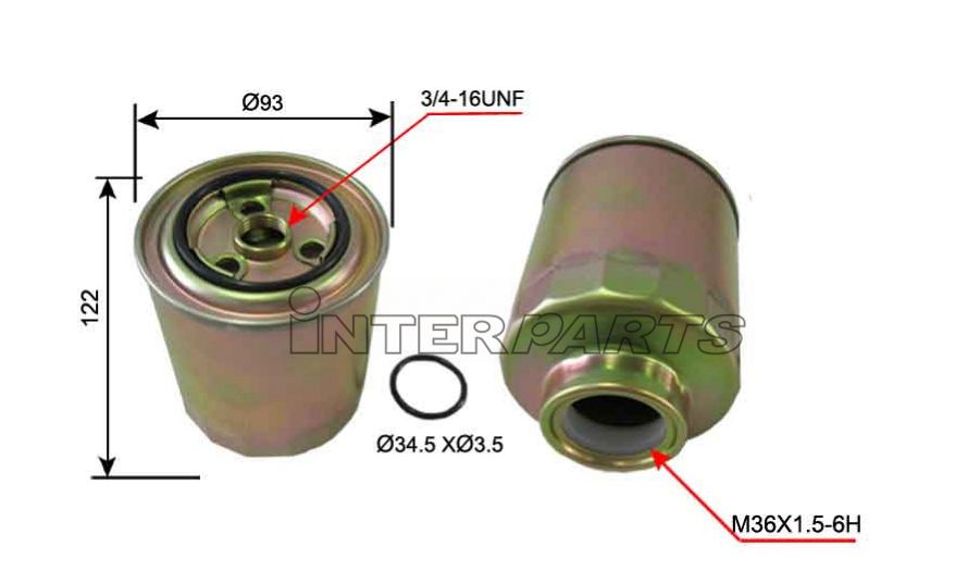 Interparts filter IPF-424 Fuel filter IPF424: Buy near me in Poland at 2407.PL - Good price!