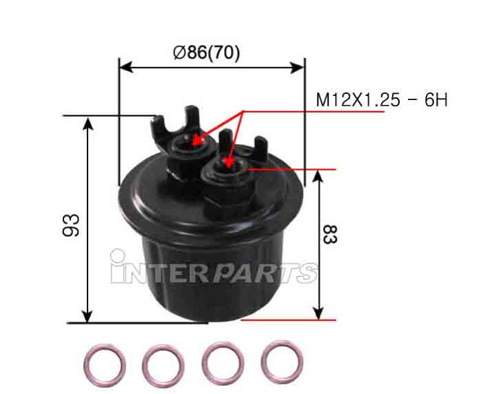 Interparts filter IPF-428 Fuel filter IPF428: Buy near me in Poland at 2407.PL - Good price!