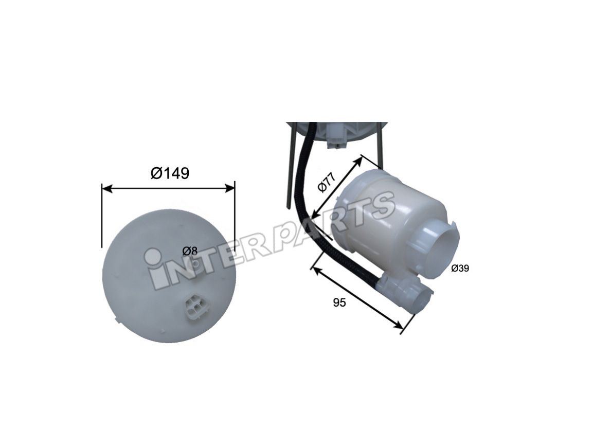 Interparts filter IPFT-108 Fuel filter IPFT108: Buy near me in Poland at 2407.PL - Good price!
