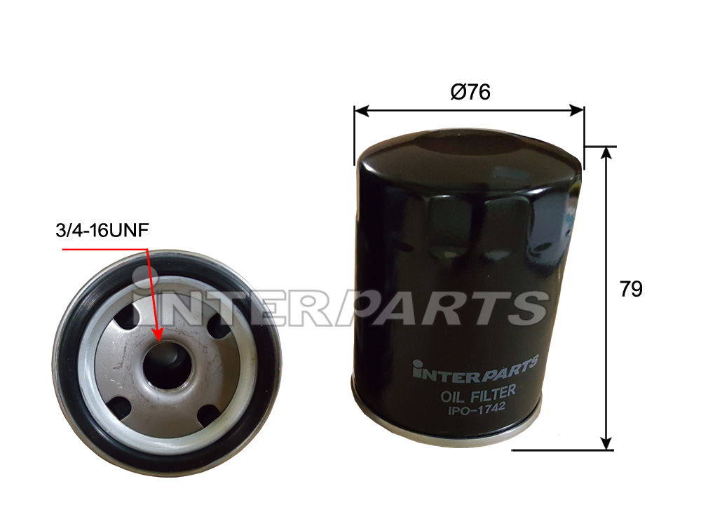 Interparts filter IPO-1742 Oil Filter IPO1742: Buy near me in Poland at 2407.PL - Good price!