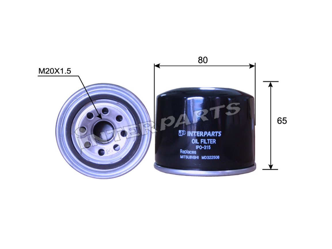 Interparts filter IPO-315 Oil Filter IPO315: Buy near me in Poland at 2407.PL - Good price!