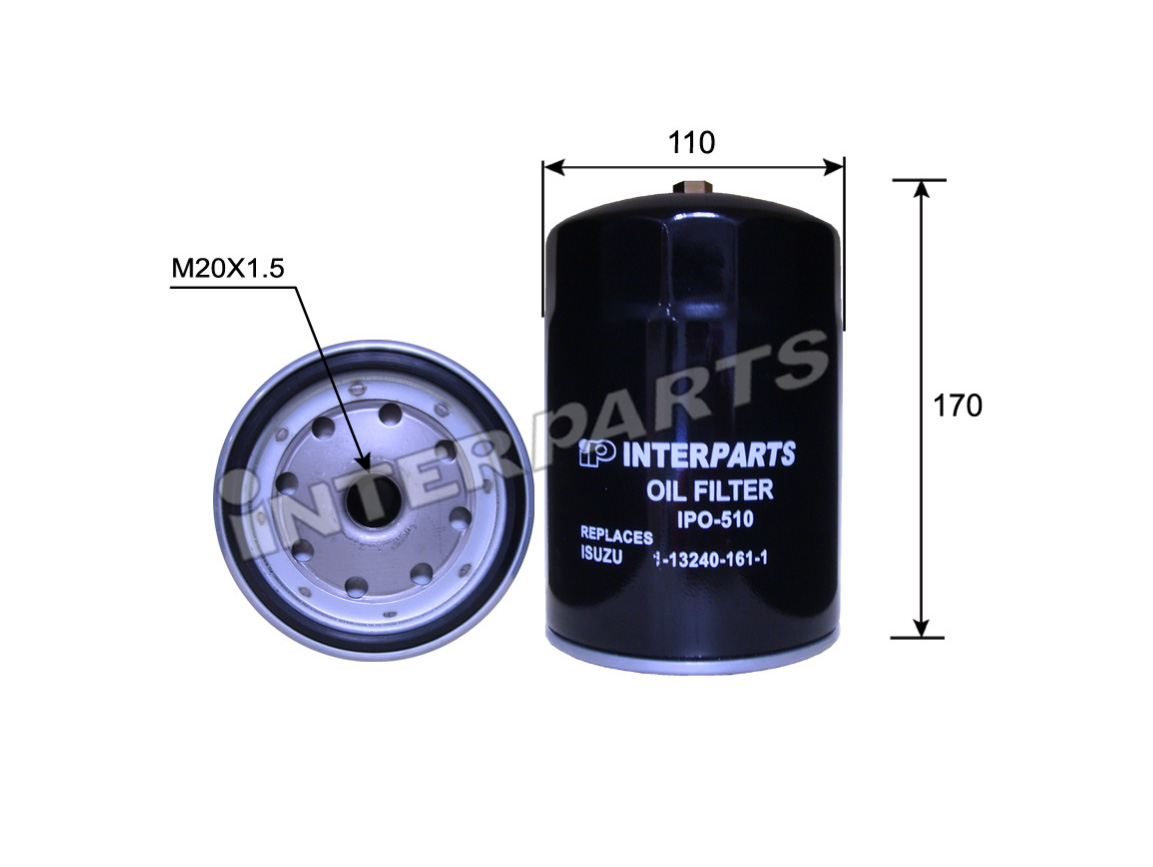 Interparts filter IPO-510 Oil Filter IPO510: Buy near me in Poland at 2407.PL - Good price!