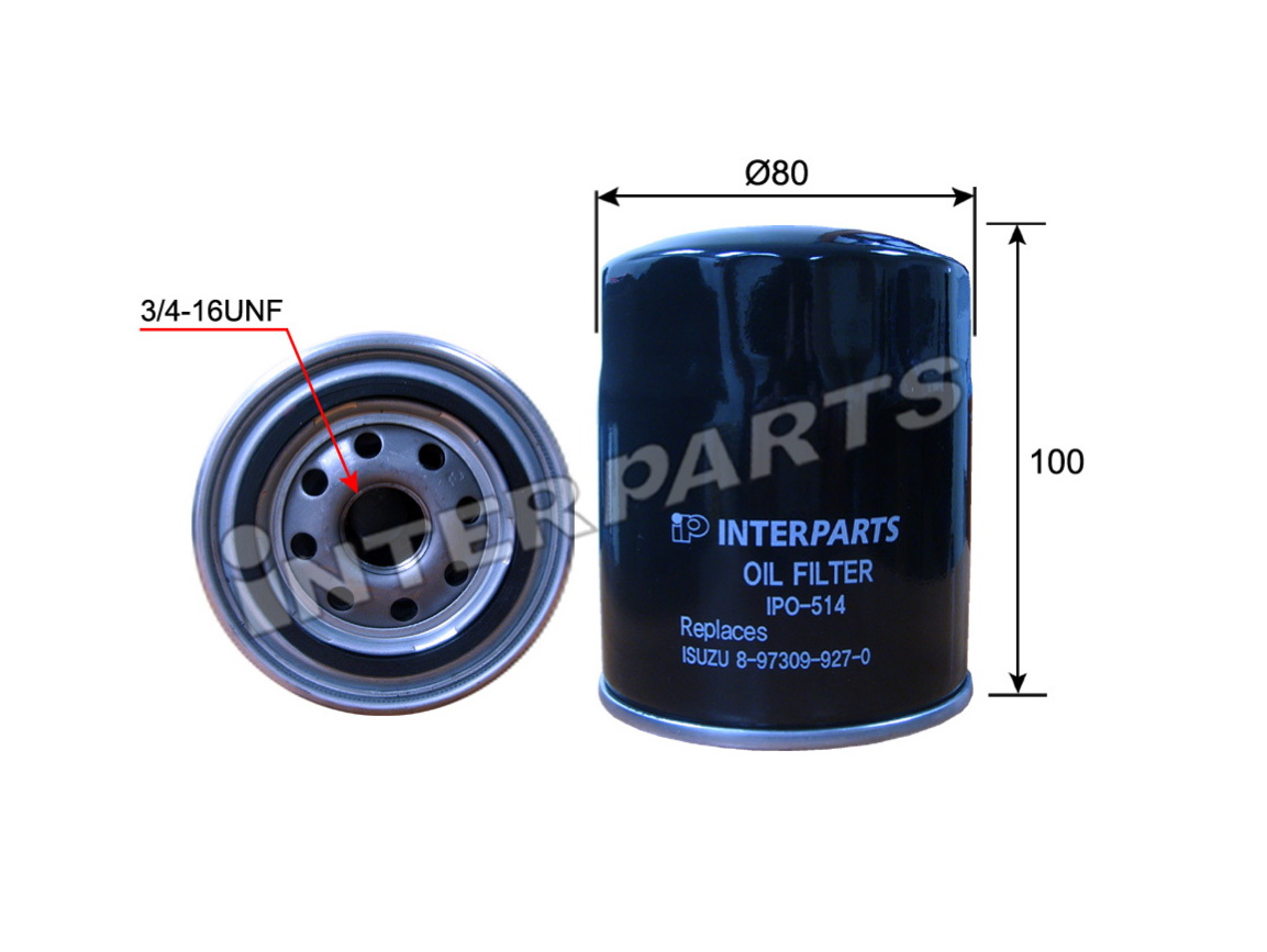 Interparts filter IPO-514 Oil Filter IPO514: Buy near me in Poland at 2407.PL - Good price!