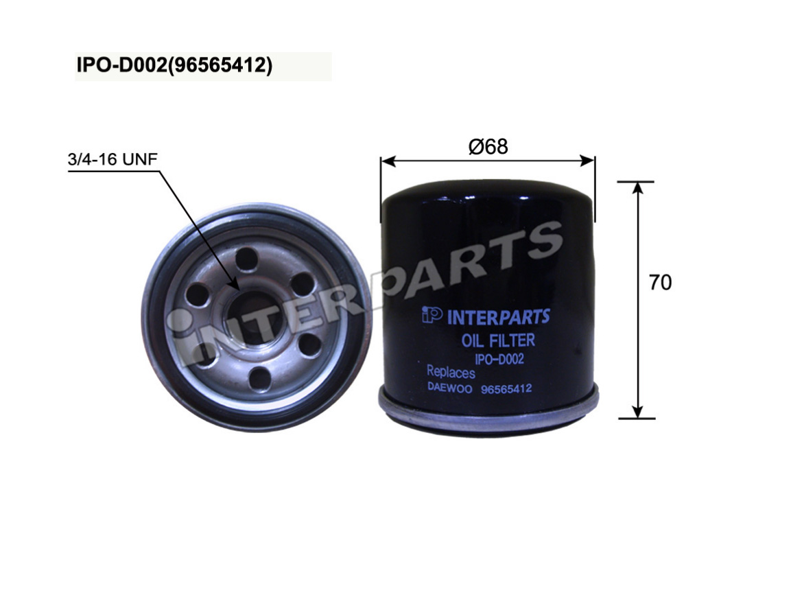 Interparts filter IPO-D002 Oil Filter IPOD002: Buy near me in Poland at 2407.PL - Good price!