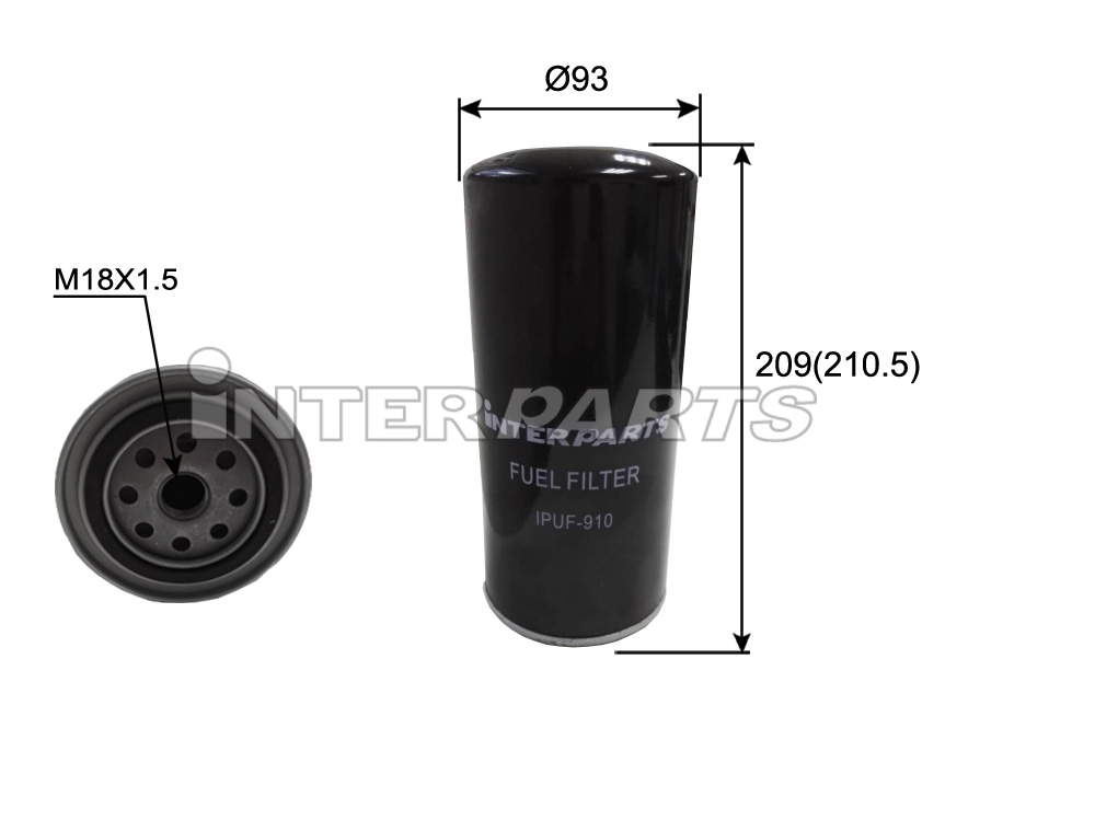 Interparts filter IPUF-910 Фільтр палива IPUF910: Приваблива ціна - Купити у Польщі на 2407.PL!