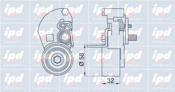 IPD 15-3691 Tensioner pulley, timing belt 153691: Buy near me in Poland at 2407.PL - Good price!
