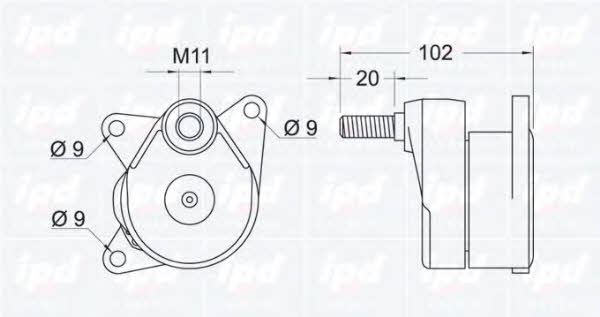 IPD 10-0461 Belt tightener 100461: Buy near me in Poland at 2407.PL - Good price!