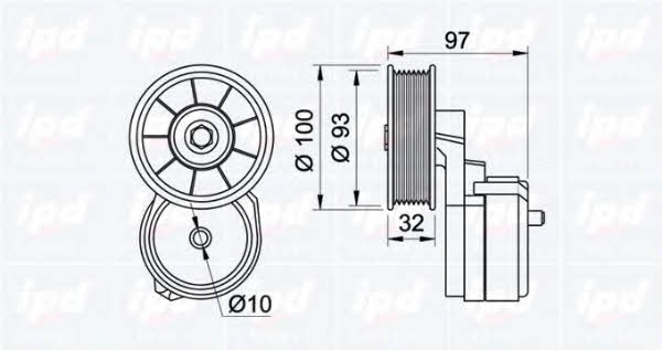 IPD 10-0578 Belt tightener 100578: Buy near me in Poland at 2407.PL - Good price!