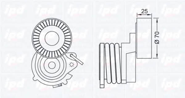 IPD 10-1043 Belt tightener 101043: Buy near me in Poland at 2407.PL - Good price!