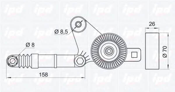 IPD 10-1052 Belt tightener 101052: Buy near me in Poland at 2407.PL - Good price!