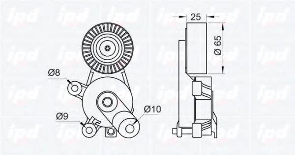 IPD 10-1070 Belt tightener 101070: Buy near me at 2407.PL in Poland at an Affordable price!