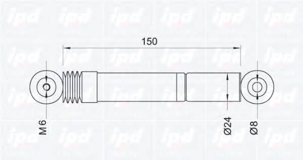 IPD 11-0018 Poly V-belt tensioner shock absorber (drive) 110018: Buy near me in Poland at 2407.PL - Good price!