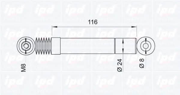 IPD 11-0851 Амортизатор натяжителя ремня поликлинового (приводного) 110851: Отличная цена - Купить в Польше на 2407.PL!