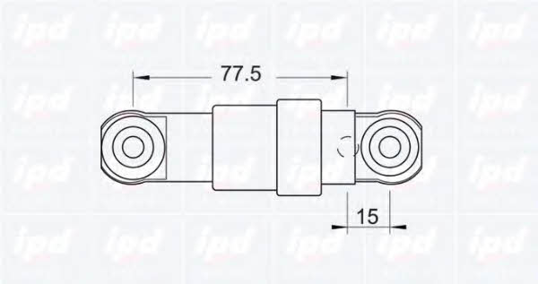 IPD 11-0877 Poly V-belt tensioner shock absorber (drive) 110877: Buy near me in Poland at 2407.PL - Good price!