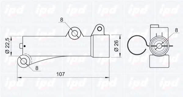 IPD 11-1019 Tensioner, timing belt 111019: Buy near me in Poland at 2407.PL - Good price!
